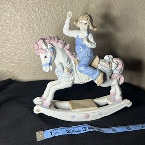 Vintage Porcelain Rocking Horse